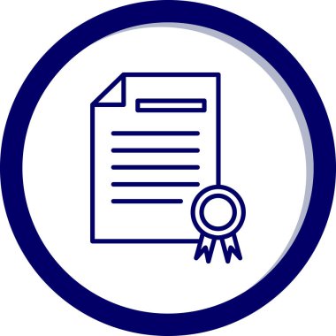 Sertifika. Web simgesi basit tasarım