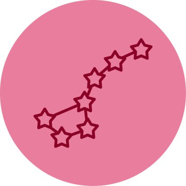 Yıldız simgesi, Takımyıldızı 'nın vektör illüstrasyonu                