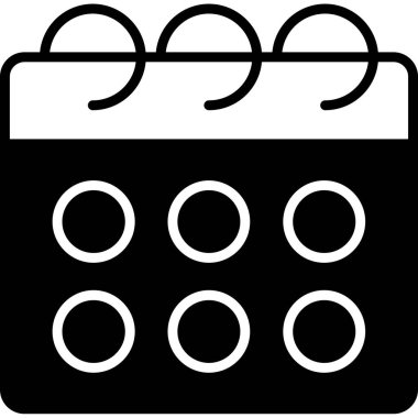 Takvim simgesi, vektör illüstrasyonu basit tasarım