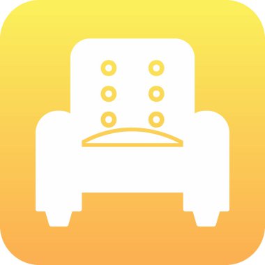 Kol Koltuğu Web simgesi basit illüstrasyon