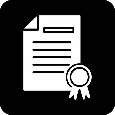 Sertifika. Web simgesi basit tasarım