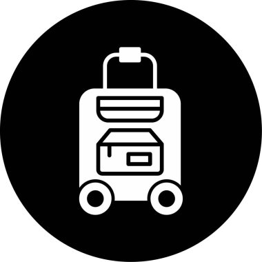 Bagaj web simgesi, vektör çizim 