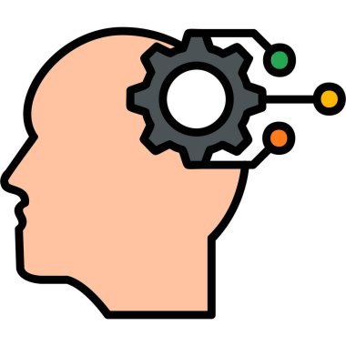 Düşünüyorum. Web simgesi basit illüstrasyon           