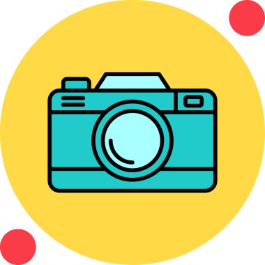 Kamera. Web simgesi basit illüstrasyon 