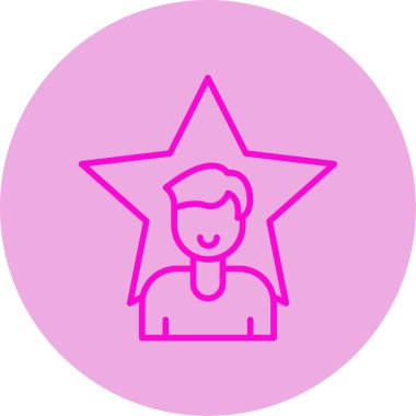 Ünlü bir insan simgesinin vektör çizimi