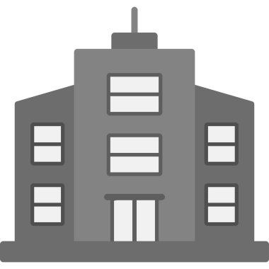 Bina. Web simgesi basit illüstrasyon 