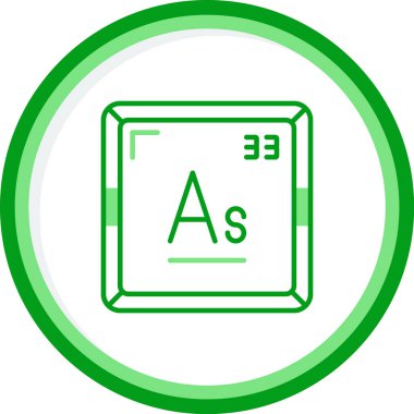 Periyodik tablo simgesinin arsenik kimyasal elementi