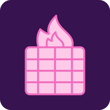 Ateş vektörü simgesini ateşle 