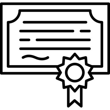 Sertifika. Web simgesi basit tasarım