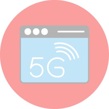 5g ağ simgesi, vektör illüstrasyonu 