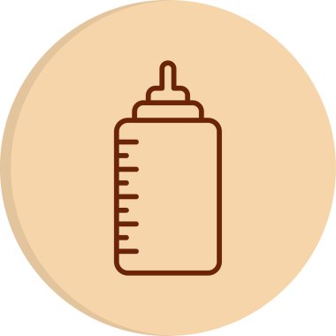 bebek şişe simgesi, vektör illüstrasyonu