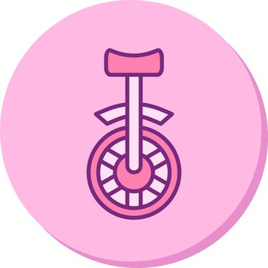 Tek tekerlekli bisiklet. Web simgesi basit illüstrasyon