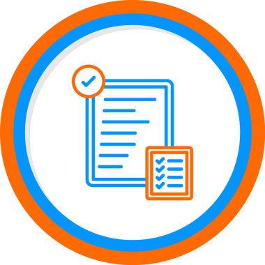 Onay listesi düz simgesi 