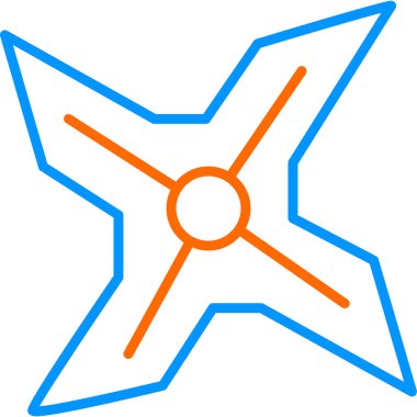 Shuriken simgesinin vektör illüstrasyonu          