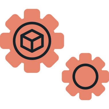 Vitesli ayar simgesi, vektör illüstrasyonu basit tasarım