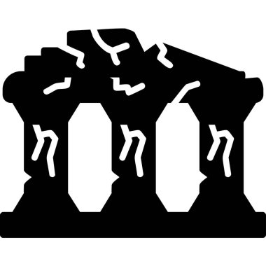 Harabeler. Web simgesi basit illüstrasyon