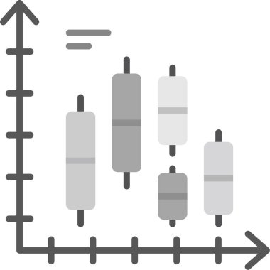 Candlestick Grafik simgesi, vektör illüstrasyonu basit tasarım