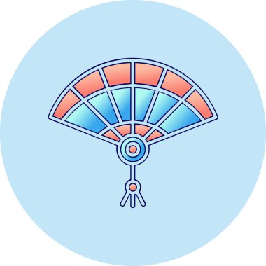 Çin fan web simgesi basit tasarım            