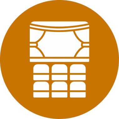 Tiyatro Web simgesi, vektör illüstrasyonu