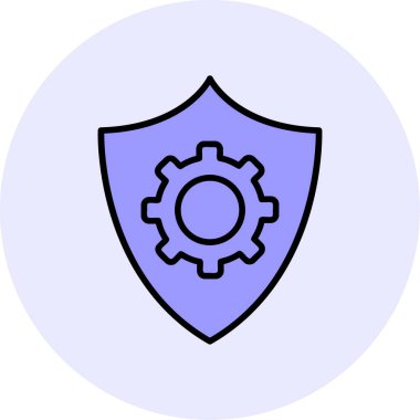 Veri koruma simgesi, vektör çizim                  