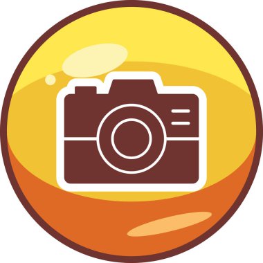 kamera simgesi vektör illüstrasyonu 