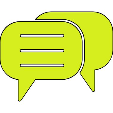 Sohbet simgesi vektör illüstrasyonu 