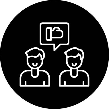 Takım beyin fırtınası fikirleri simgesi, vektör illüstrasyonu basit tasarım