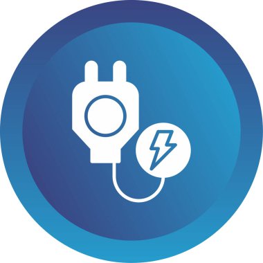 Elektrik prizi ve yıldırımın vektör çizimi