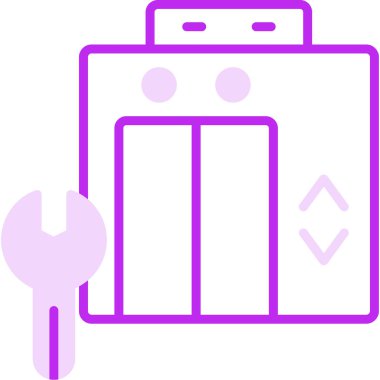 Asansör simgesi, vektör illüstrasyonu basit tasarım