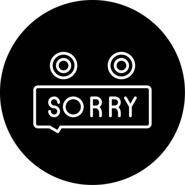 Üzgünüm ağ simgesi, vektör illüstrasyonu