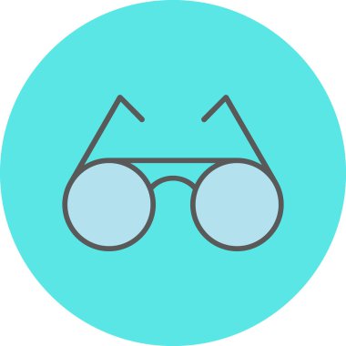 Gözlük. Web simgesi basit illüstrasyon