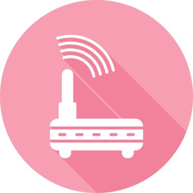 WiFi yönlendirici kutsal kişilerin resmi, vektör çizim