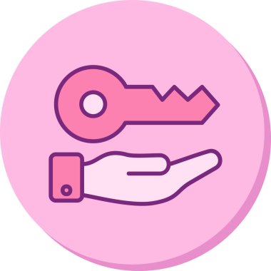 anahtar simgesi, vektör illüstrasyonu basit tasarım