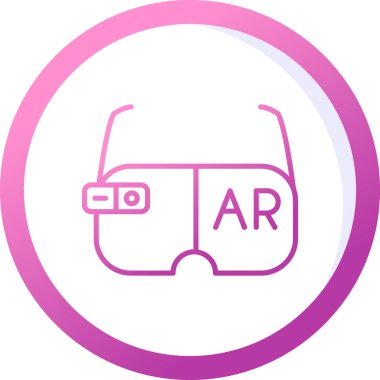 Gözlüklü. Web simgesi basit illüstrasyon            