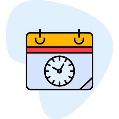 Zamanlama simgesi, vektör illüstrasyonu