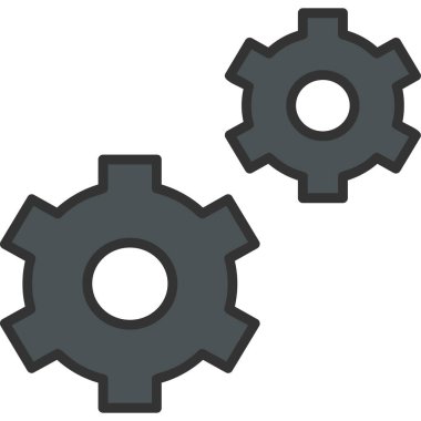 Vitesli ayar simgesi, vektör illüstrasyonu basit tasarım