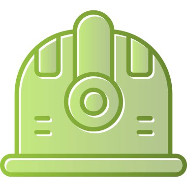 Kask simgesi, vektör illüstrasyonu basit tasarım