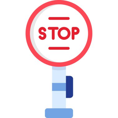 Dur tabelası. Web simgesi basit illüstrasyon 