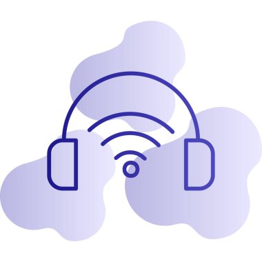 Çevrimiçi Podcast ikon vektör çizimi