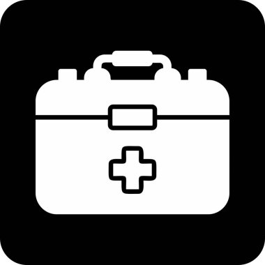 İlk Yardım Kit web simgesi, vektör illüstrasyonu 
