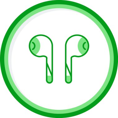 Kulaklık. Web simgesi basit illüstrasyon