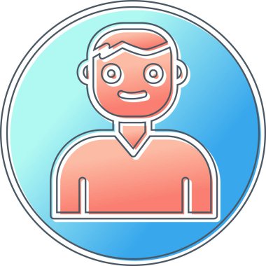 Kullanıcı Hesabı web simgesi basit illüstrasyon