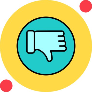 Hoşlanılmayan bir simgenin vektör illüstrasyonu 