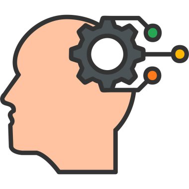 Düşünüyorum. Web simgesi basit illüstrasyon           