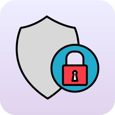 güvenlik simgesi vektör illüstrasyonu 