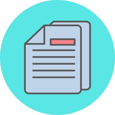 Belgeler. Web simgesi basit illüstrasyon