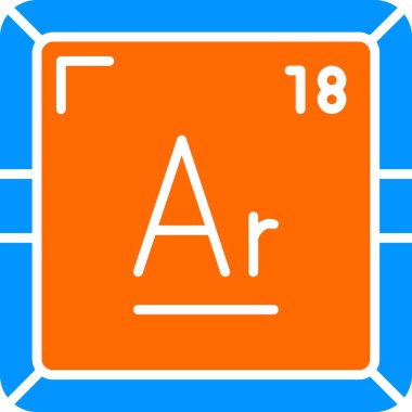 Argon web simgesi, vektör illüstrasyonu