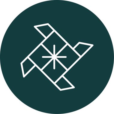 Yel değirmeni ikonu vektör illüstrasyonu