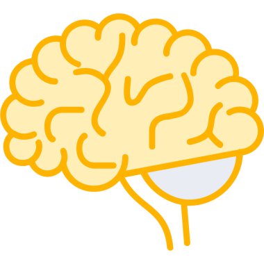 Beyin. Web simgesi basit illüstrasyon 