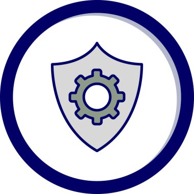 Veri koruma simgesi, vektör çizim                  